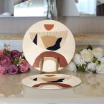 Boho Çizimli Özel Tasarımlı Dijital Baskılı Dekoratif 2'li Yuvarlak Servis Altlığı – Supla Realhomes