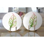Egzotik Yaprak Tasarımlı Dijital Baskılı Dekoratif 2'li Yuvarlak Servis Altlığı – Supla Realhomes