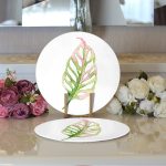 Egzotik Yaprak Tasarımlı Dijital Baskılı Dekoratif 2'li Yuvarlak Servis Altlığı – Supla Realhomes