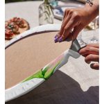 Egzotik Yaprak Tasarımlı Dijital Baskılı Modern 2'li Yuvarlak Servis Altlığı – Supla Realhomes