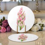 Egzotik Yaprak Tasarımlı Dijital Baskılı Dekoratif 2'li Yuvarlak Servis Altlığı – Supla Realhomes