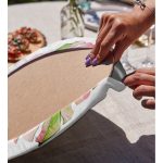 Egzotik Yaprak Tasarımlı Dijital Baskılı Modern 2'li Yuvarlak Servis Altlığı – Supla Realhomes