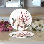 Mum & Kozalak Tasarımlı Christmas Temalı Dijital Baskılı Dekoratif 2'li Yuvarlak Servis Altlığı – Supla Realhomes