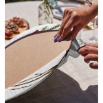 Çanlı Çelenk Tasarımlı Dijital Baskılı Modern 2'li Yuvarlak Servis Altlığı – Supla Realhomes