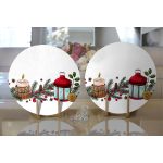 Özel Tasarım Christmas Temalı Dijital Baskılı Dekoratif 2'li Yuvarlak Servis Altlığı – Supla Realhomes