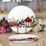 Özel Tasarım Christmas Temalı Dijital Baskılı Dekoratif 2'li Yuvarlak Servis Altlığı – Supla Realhomes