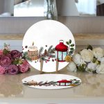 Özel Tasarım Christmas Temalı Dijital Baskılı Dekoratif 2'li Yuvarlak Servis Altlığı – Supla Realhomes