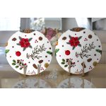 Özel Tasarım Christmas Temalı Dijital Baskılı Modern 2'li Yuvarlak Servis Altlığı – Supla Realhomes