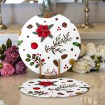 Özel Tasarım Christmas Temalı Dijital Baskılı Modern 2'li Yuvarlak Servis Altlığı – Supla Realhomes