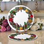 Özel Tasarım Christmas Temalı Dijital Baskılı Dekoratif 2'li Yuvarlak Servis Altlığı – Supla Realhomes