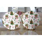 Özel Tasarım Christmas Temalı Dijital Baskılı Dekoratif 2'li Yuvarlak Servis Altlığı – Supla Realhomes