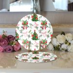 Özel Tasarım Christmas Temalı Dijital Baskılı Dekoratif 2'li Yuvarlak Servis Altlığı – Supla Realhomes