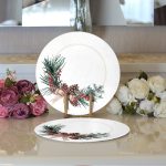 Özel Tasarım Christmas Temalı Dijital Baskılı Modern 2'li Yuvarlak Servis Altlığı – Supla Realhomes