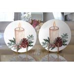Özel Tasarım Christmas Temalı Dijital Baskılı Modern 2'li Yuvarlak Servis Altlığı – Supla Realhomes