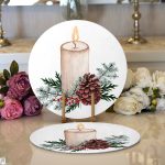 Özel Tasarım Christmas Temalı Dijital Baskılı Modern 2'li Yuvarlak Servis Altlığı – Supla Realhomes