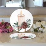 Özel Tasarım Christmas Temalı Dijital Baskılı Modern 2'li Yuvarlak Servis Altlığı – Supla Realhomes