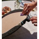 Mavi & Sarı Tüy Motifli Dijital Baskılı Dekoratif 2'li Yuvarlak Servis Altlığı – Supla Realhomes