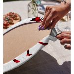 Ekose Geyik Tasarımlı Dijital Baskılı Modern 2'li Yuvarlak Servis Altlığı – Supla Realhomes