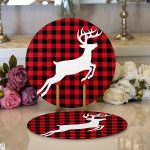 - Supla2li-10196-Ekose-Zemin-Geyik-Tasarimli-Dijital-Baskili-Dekoratif-2li-Yuvarlak-Servis-Altligi-–-Supla - Realhomes Ekose Zemin Geyik Tasarımlı Dijital Baskılı Dekoratif 2'li Yuvarlak Servis Altlığı – Supla Realhomes