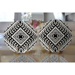 Siyah Beyaz İskandinav Desen Tasarımlı Dijital Baskılı Modern 2'li Yuvarlak Servis Altlığı – Supla Realhomes