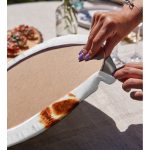 Beyaz Zemin Zürafa Desenli Dijital Baskılı Modern 2'li Yuvarlak Servis Altlığı – Supla Realhomes