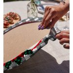 Gri Ekose Zemin & Kırmızı Kuş Tasarımlı  Dijital Baskılı Modern 2'li Yuvarlak Servis Altlığı – Supla Realhomes