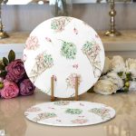 Çiçek Demetleri Özel Tasarım Dijital Baskılı Dekoratif 2'li Yuvarlak Servis Altlığı – Supla Realhomes