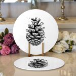 - Supla2li-10243-Karakalem-Kozalak-Tasarimli-Dijital-Baskili-Modern-2li-Yuvarlak-Servis-Altligi-–-Supla - Realhomes Karakalem Kozalak Tasarımlı Dijital Baskılı Modern 2'li Yuvarlak Servis Altlığı – Supla Realhomes