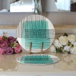 Soyut Tarzda Onedraw Çizimli Dijital Baskılı Modern 2'li Yuvarlak Servis Altlığı – Supla Realhomes