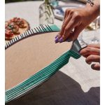 Soyut Tarzda Onedraw Çizimli Dijital Baskılı Modern 2'li Yuvarlak Servis Altlığı – Supla Realhomes