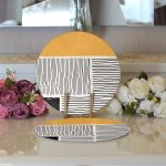 Soyut Tarzda Onedraw Çizimli Dijital Baskılı Dekoratif 2'li Yuvarlak Servis Altlığı – Supla Realhomes