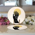 - Supla2li-10286-Eli-Siluetli-Ozel-Tasarim-Dijital-Baskili-Dekoratif-2li-Yuvarlak-Servis-Altligi-–-Supla-2 - Realhomes  Eli Silüetli Özel Tasarım Dijital Baskılı Dekoratif 2'li Yuvarlak Servis Altlığı – Supla Realhomes