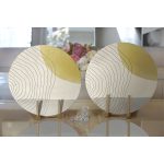 Soyut Tarzda Onedraw Çizimli Dijital Baskılı Modern 2'li Yuvarlak Servis Altlığı – Supla Realhomes