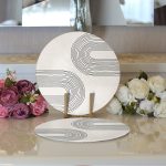 Soyut Tarzda Onedraw Çizimli Dijital Baskılı Dekoratif 2'li Yuvarlak Servis Altlığı – Supla Realhomes