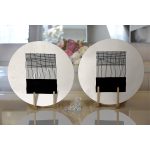 Soyut Tarzda Onedraw Çizimli Dijital Baskılı Modern 2'li Yuvarlak Servis Altlığı – Supla Realhomes