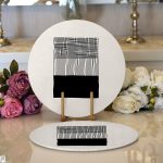 Soyut Tarzda Onedraw Çizimli Dijital Baskılı Modern 2'li Yuvarlak Servis Altlığı – Supla Realhomes