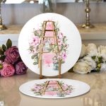 Çiçek Köşesi Özel Tasarım Dijital Baskılı Dekoratif 2'li Yuvarlak Servis Altlığı – Supla Realhomes