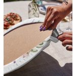 Suluboya Çizimli Çiçek Tasarımlı Dijital Baskılı Modern 2'li Yuvarlak Servis Altlığı – Supla Realhomes