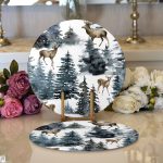 - Supla2li-10347-Suluboya-Cam-Agaci-Geyik-Tasarimli-Dijital-Baskili-Modern-2li-Yuvarlak-Servis-Altligi-–-Supla - Realhomes Suluboya Çam Ağacı & Geyik Tasarımlı Dijital Baskılı Modern 2'li Yuvarlak Servis Altlığı – Supla Realhomes