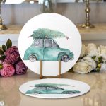 - Supla2li-10355-Christmas-Temali-Araba-Tasarimli-Dijital-Baskili-Modern-2li-Yuvarlak-Servis-Altligi-–-Supla - Realhomes  Christmas Temalı Araba Tasarımlı Dijital Baskılı Modern 2'li Yuvarlak Servis Altlığı – Supla Realhomes