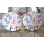 Renkli Kelebek Motifli Dijital Baskılı Modern 2'li Yuvarlak Servis Altlığı – Supla Realhomes