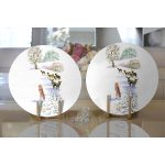 Kış Temalı Geyik Çizimli Dijital Baskılı Dekoratif 2'li Yuvarlak Servis Altlığı – Supla Realhomes