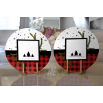 Siyah Beyaz & Ekose Motifli Dijital Baskılı Modern 2'li Yuvarlak Servis Altlığı – Supla Realhomes