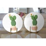 Kaktüs Özel Tasarımlı Dijital Baskılı Modern 2'li Yuvarlak Servis Altlığı – Supla Realhomes
