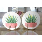 Kaktüs Özel Tasarımlı Dijital Baskılı Dekoratif 2'li Yuvarlak Servis Altlığı – Supla Realhomes