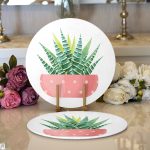 Kaktüs Özel Tasarımlı Dijital Baskılı Dekoratif 2'li Yuvarlak Servis Altlığı – Supla Realhomes