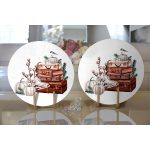 Özel Tasarım Kış Temalı Dijital Baskılı Dekoratif 2'li Yuvarlak Servis Altlığı – Supla Realhomes