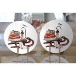 Özel Tasarım Kış Temalı Dijital Baskılı Modern 2'li Yuvarlak Servis Altlığı – Supla Realhomes