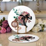 Retro Mektup Paketleri Özel Tasarım Dijital Baskılı Modern 2'li Yuvarlak Servis Altlığı – Supla Realhomes