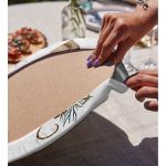 Kurdaleli Kozalak Motifli Dijital Baskılı Dekoratif 2'li Yuvarlak Servis Altlığı – Supla Realhomes